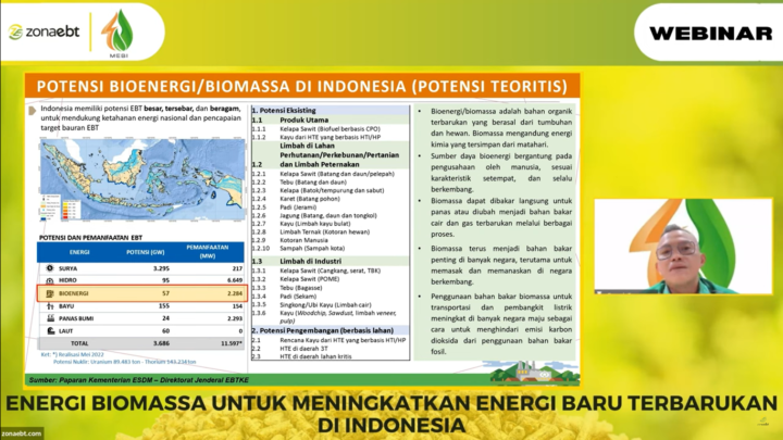 Webinar Energi Biomassa Untuk Meningkatkan Energi Baru Terbarukan Di