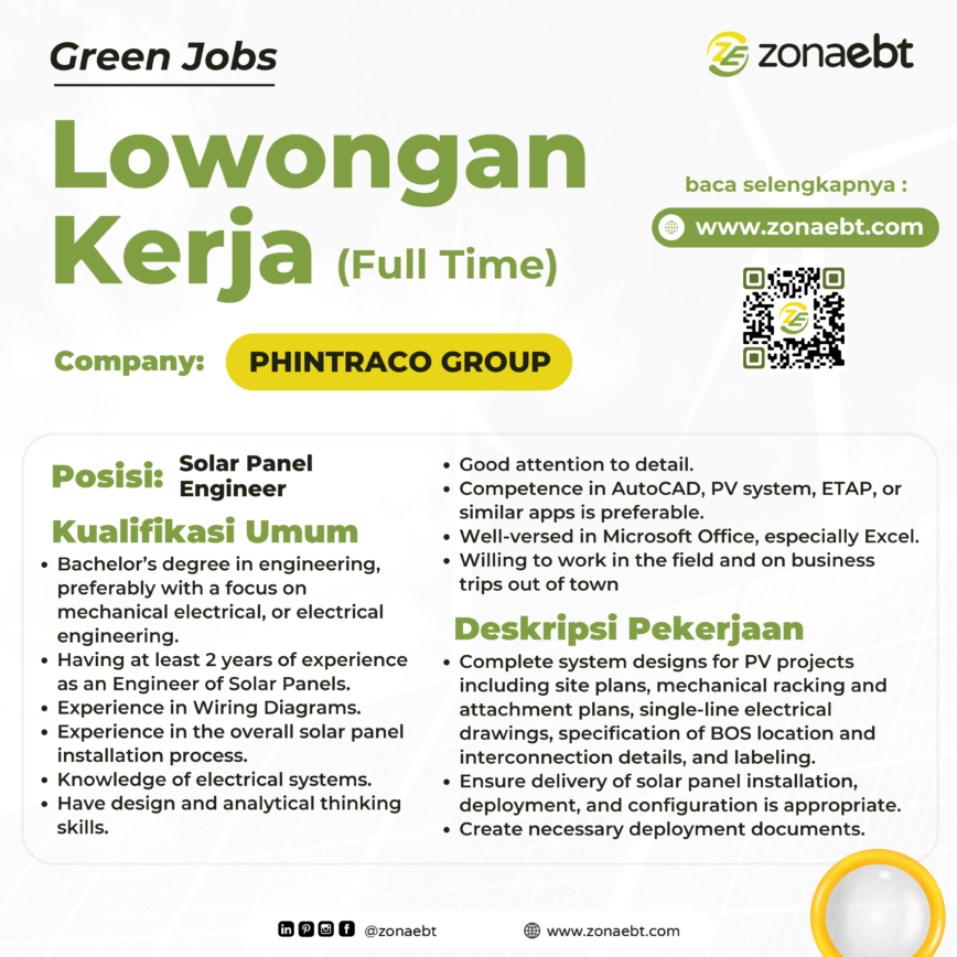 Solar Panel Engineer Zonaebt