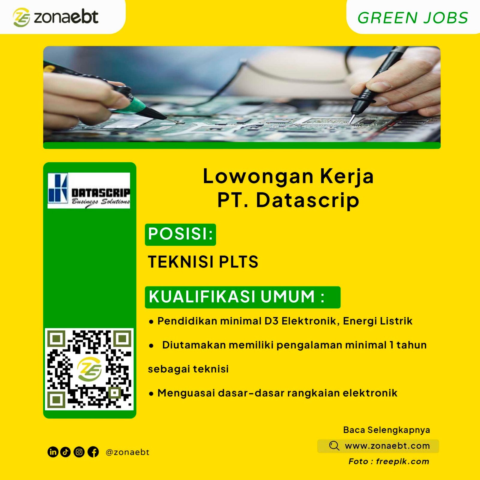 Teknisi PLTS zonaebt.com