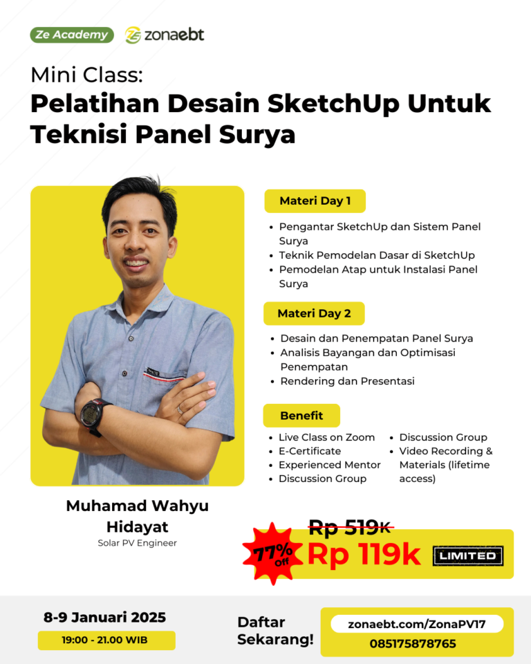 2 Pelatihan Desain SketchUp Untuk Teknisi Panel Surya