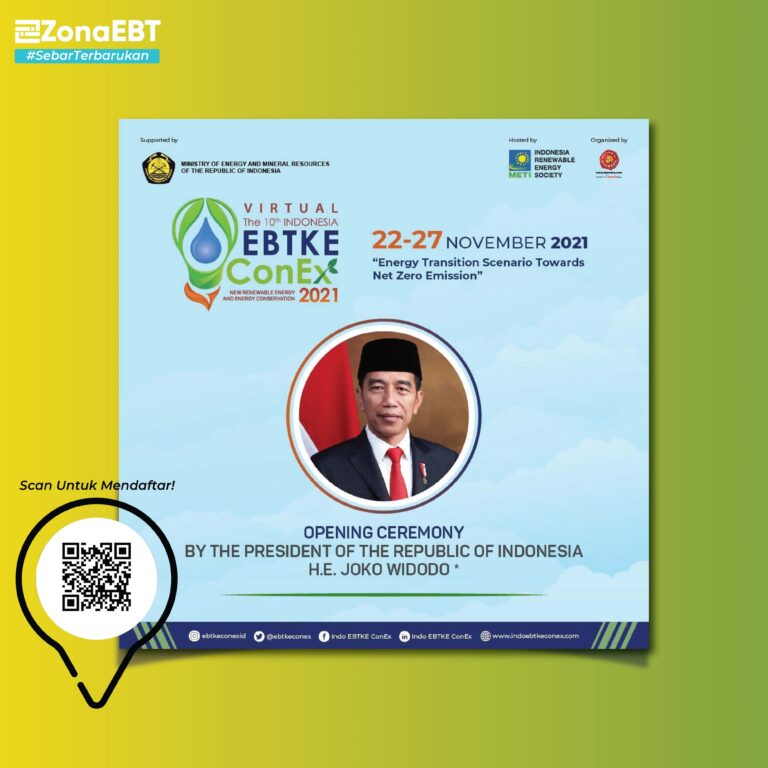 Indo EBTKE ConEx 2021 akan diadakan secara daring pada 22-27 November 2021 dengan mengangkat tema “Energy Transition Scenario Towards Net Zero Emission”.