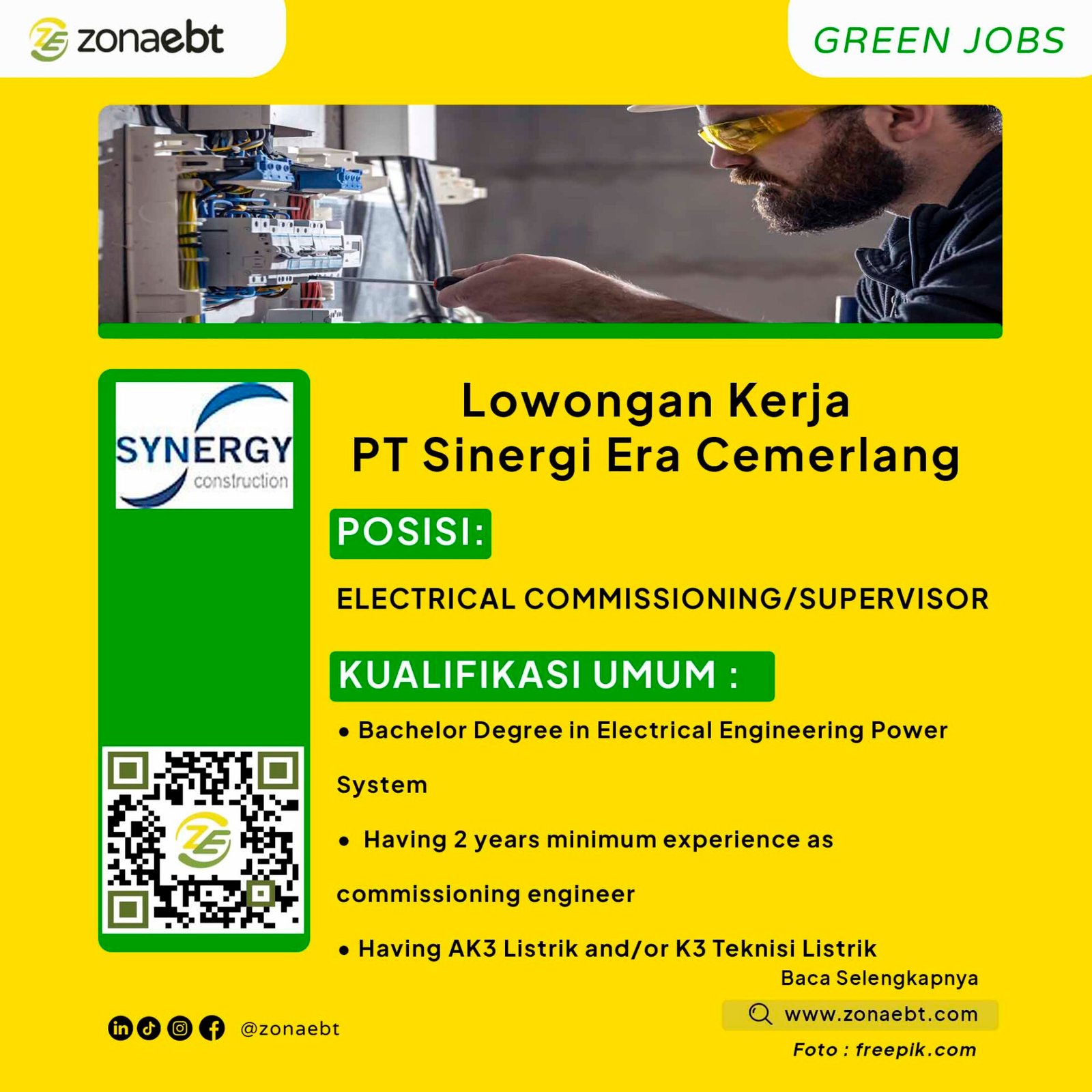 Electrical Commissioning/Supervisor zonaebt.com
