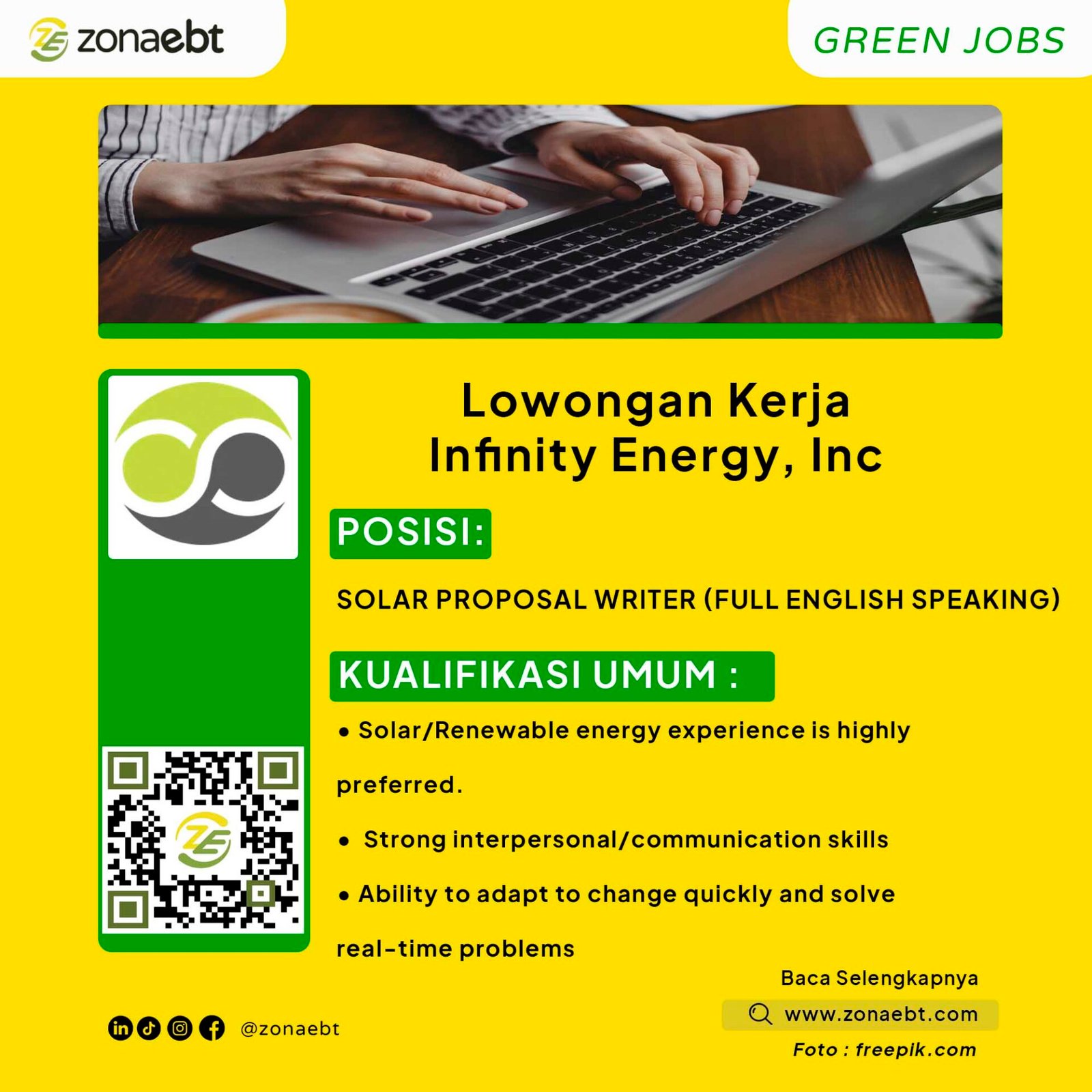 Solar Proposal Writer (FULL ENGLISH SPEAKING) zonaebt.com