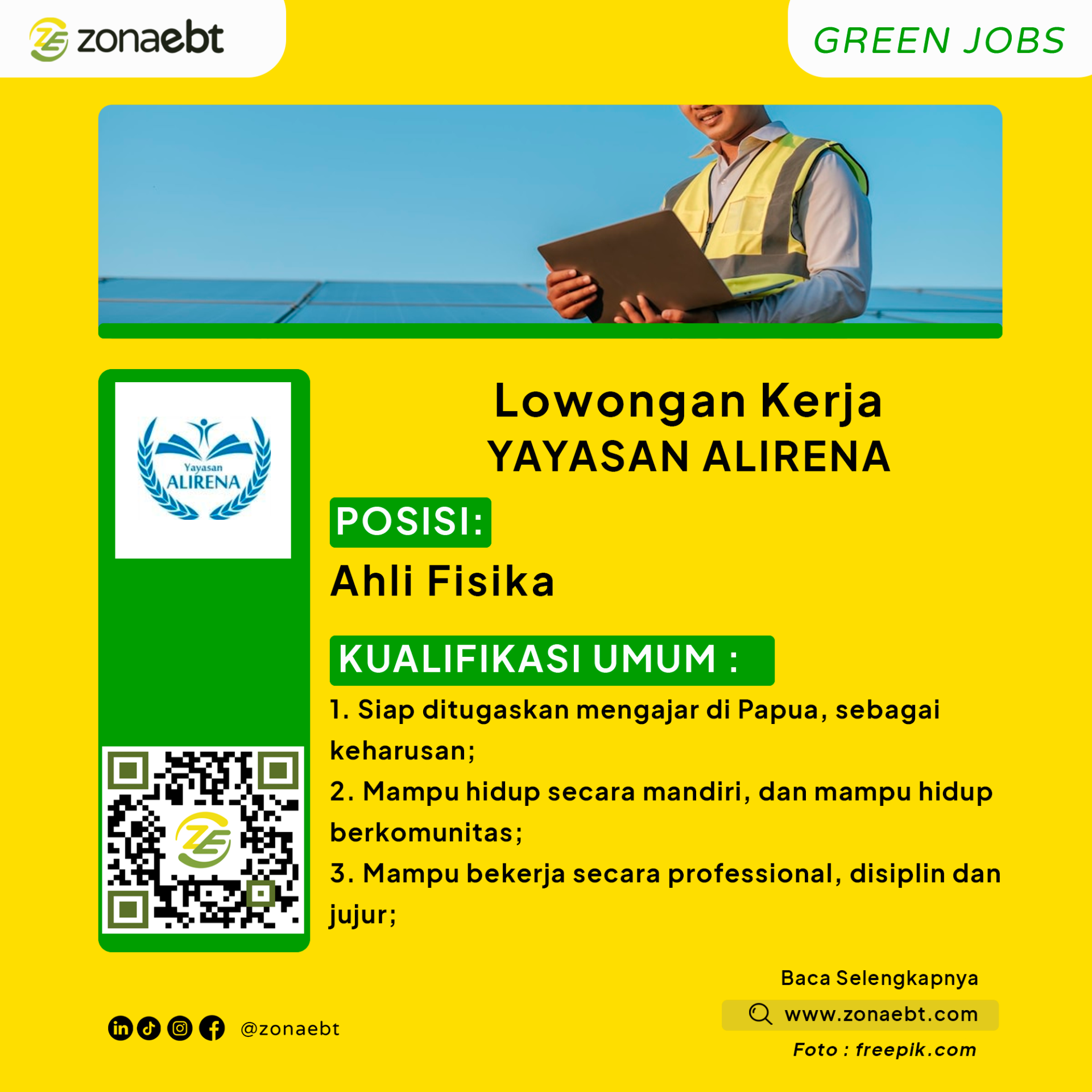 Ahli FisikaGreen Jobs zonaebt.com