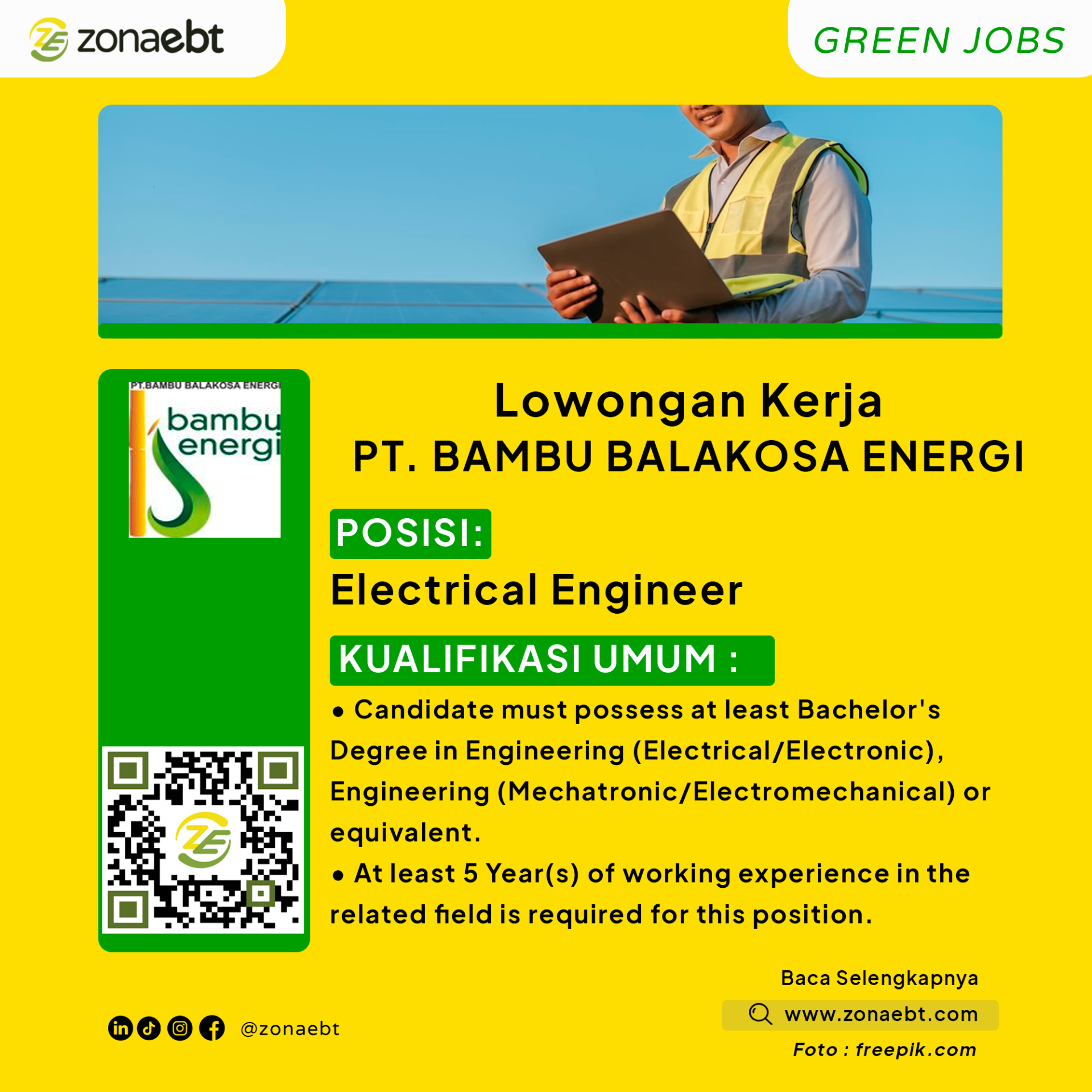 Electrical EngineerGreen Jobs zonaebt.com