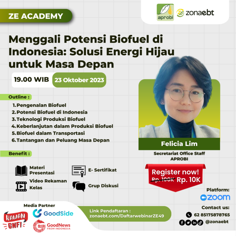 Flyer Menggali Potensi Biofuel di Indonesia Solusi Energi Hijau untuk Masa Depan