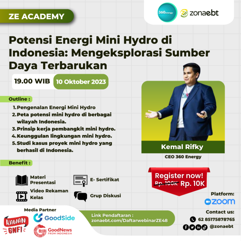 Flyer Potensi Energi Mini Hydro di Indonesia Mengeksplorasi Sumber Daya Terbarukan