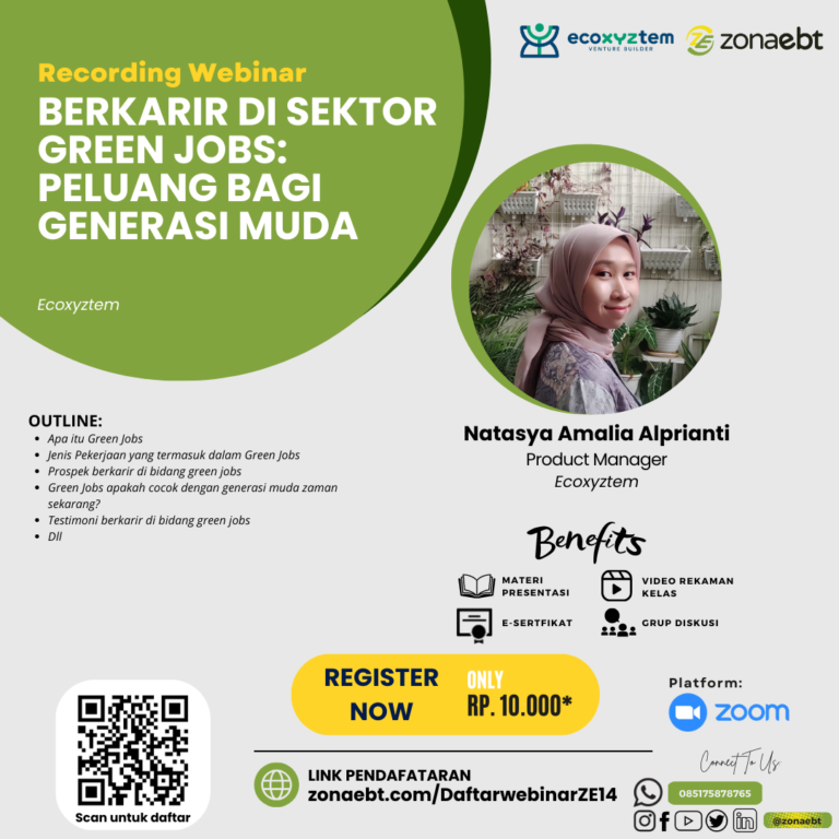 Flyer Record Berkarir di Sektor Green Jobs Peluang Bagi Generasi Muda