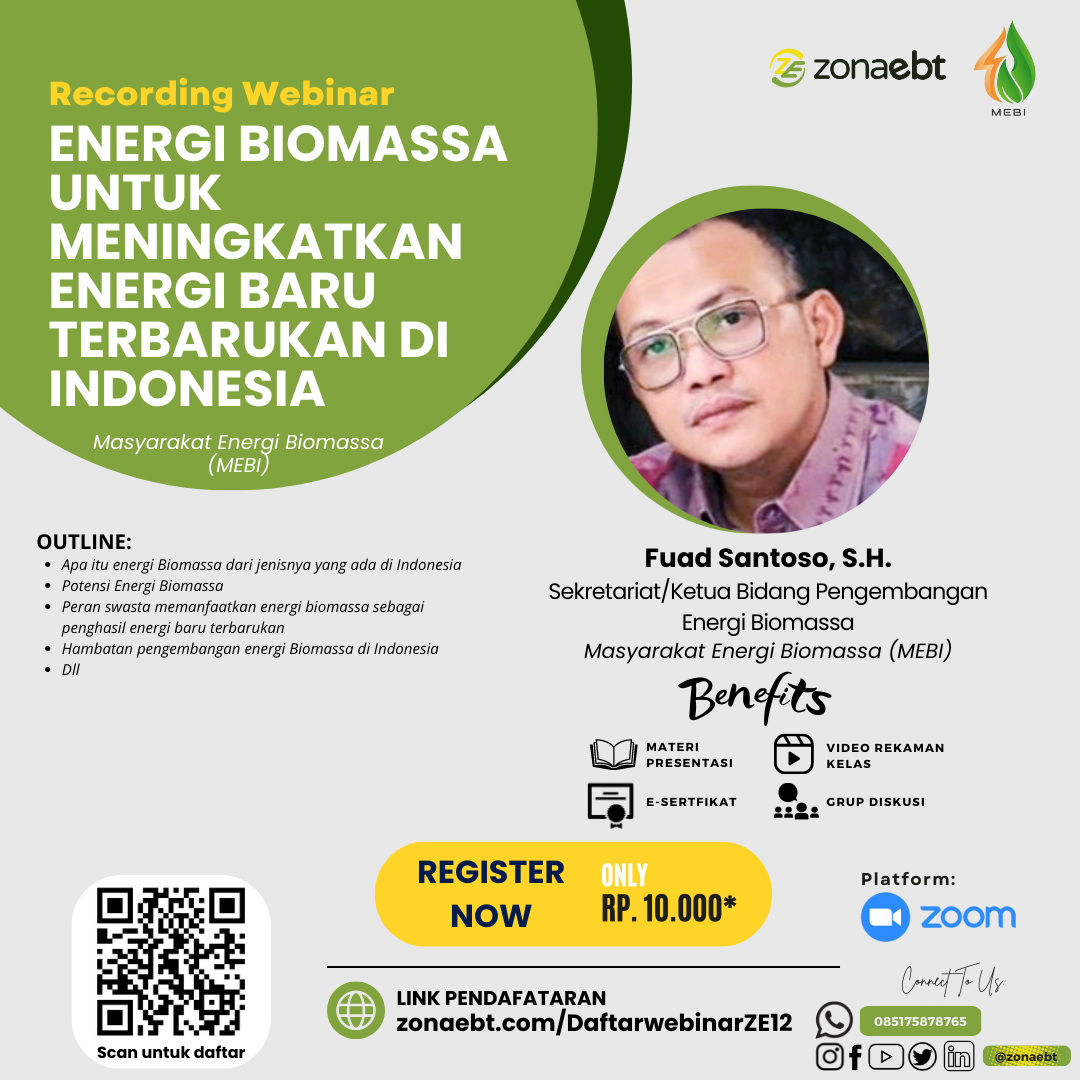 Flyer Record Energi Biomassa Untuk meningkatkan energi baru terbarukan di Indonesia