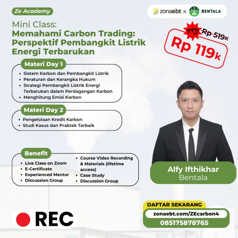 Flyer Recording Memahami Carbon Trading Perspektif Pembangkit Listrik Energi Terbarukan