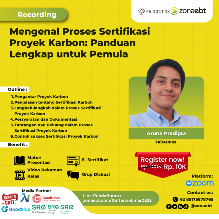 Flyer Recording Mengenal Proses Sertifikasi Proyek Karbon_ Panduan Lengkap untuk Pemula