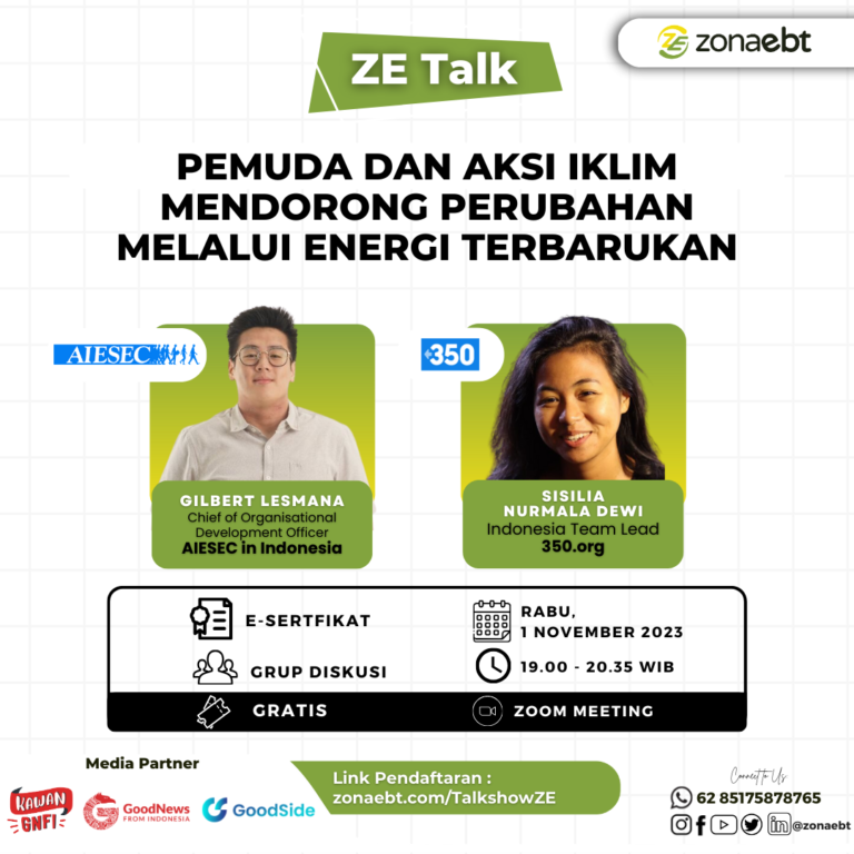 Flyer ZE Talk Pemuda dan Aksi Iklim Mendorong Perubahan melalui Energi Terbarukan (1)