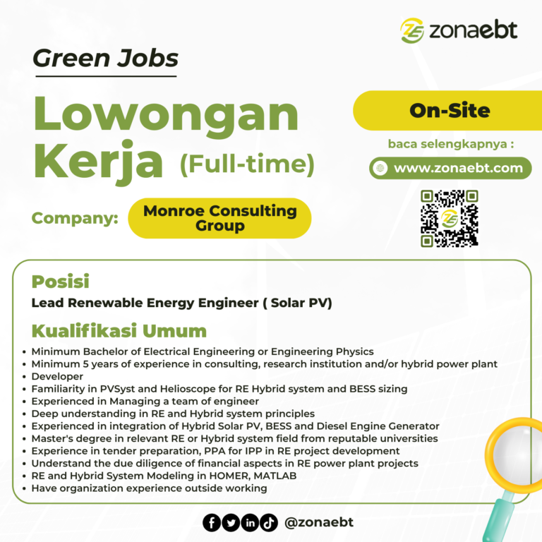 Lead Renewable Energy Engineer ( Solar PV) zonaebt.com