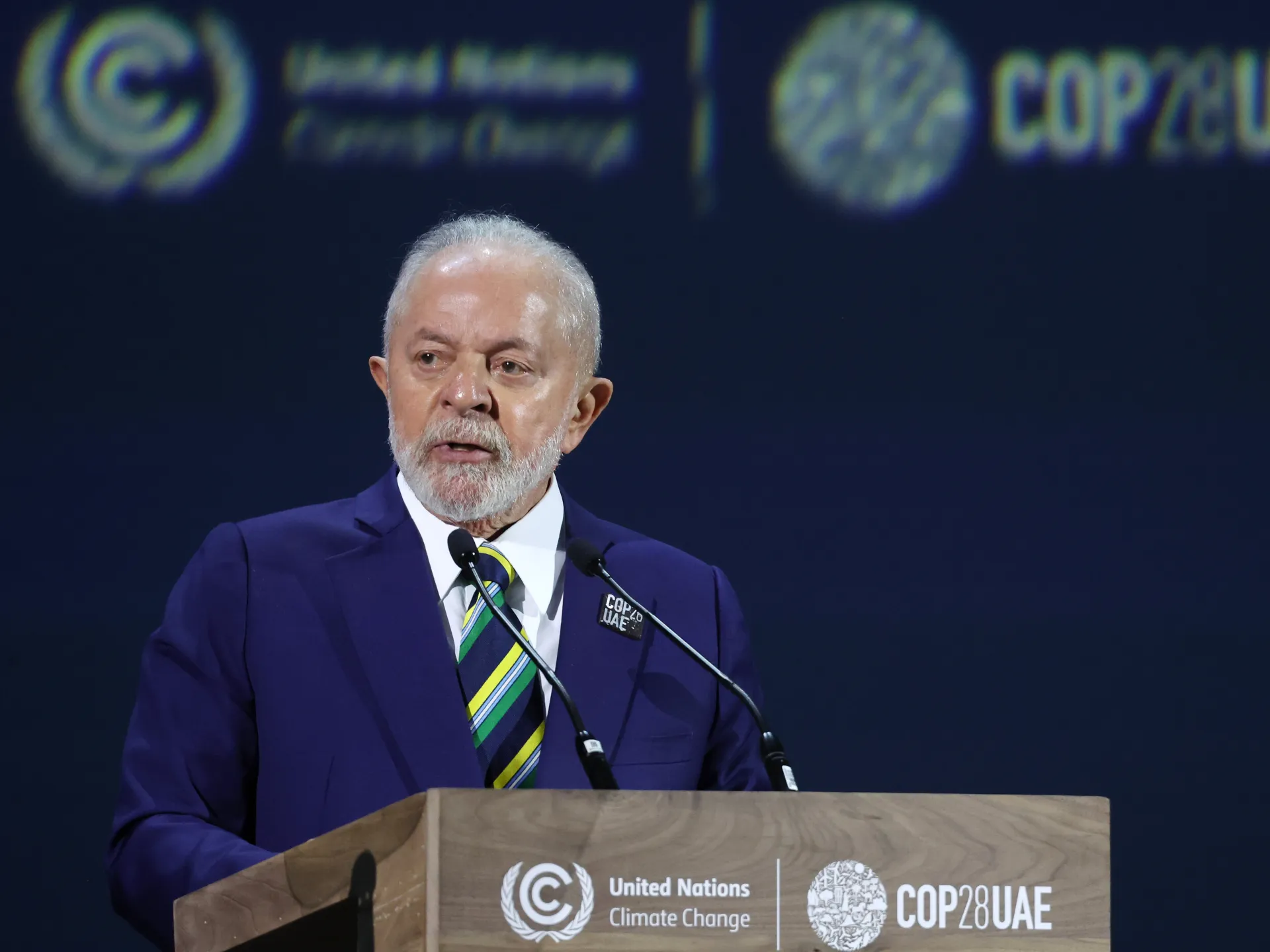 Presiden Brazil, Luiz Inacio Lula da Silva, pada COP28UAE, Brazil Percepat Energi Terbarukan Secara Global Pada 2030, zonaebt.com