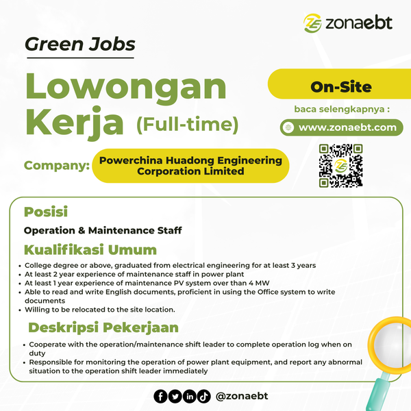 lowongan-operation and maintenance Staff