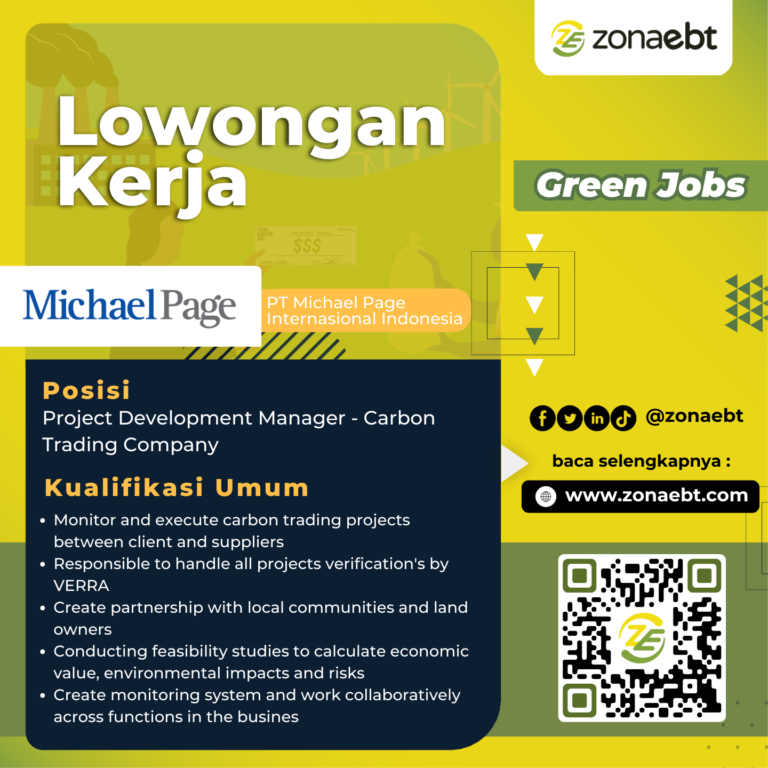 PT Michael Page Internasional Indonesia Project Development Manager - Carbon Trading Company