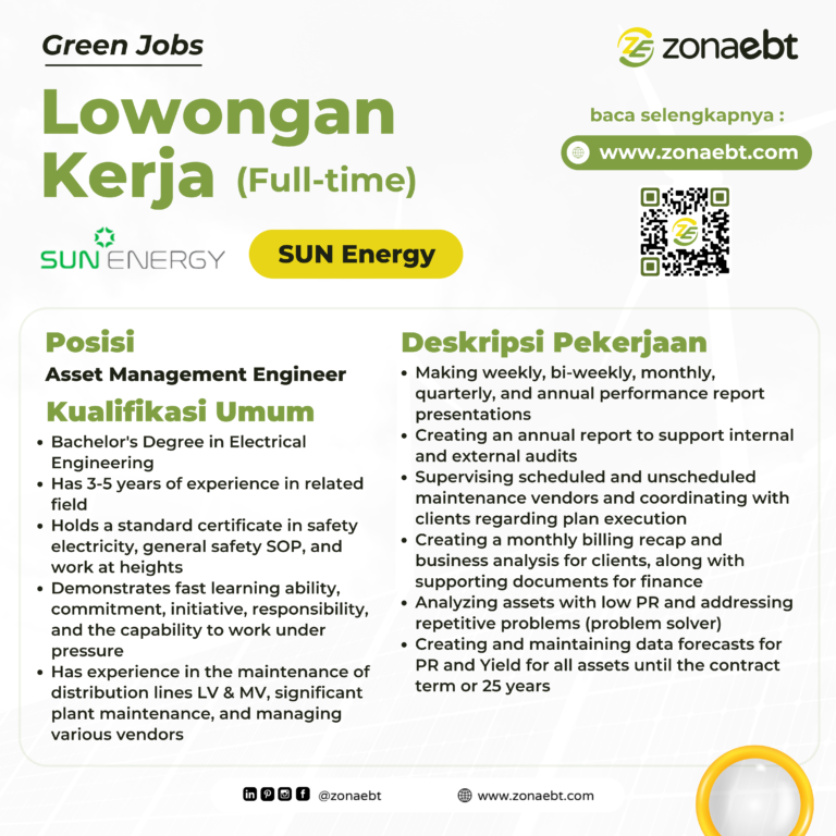 Post Asset Management Engineer greenjobs zonaebt.com