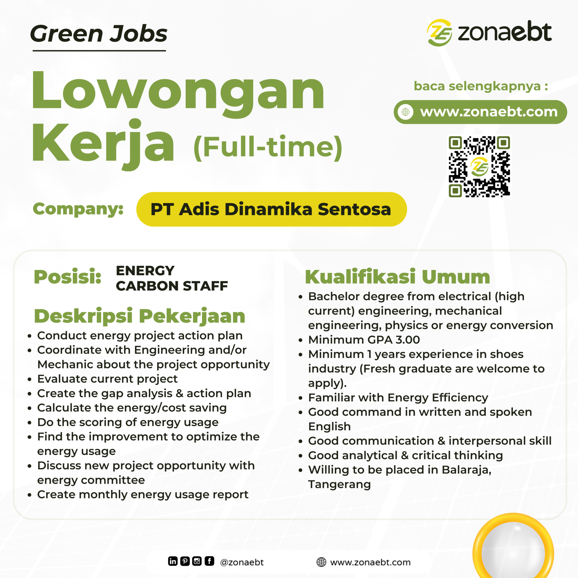 Post ENERGY CARBON STAFF green jobs zonaebt.com