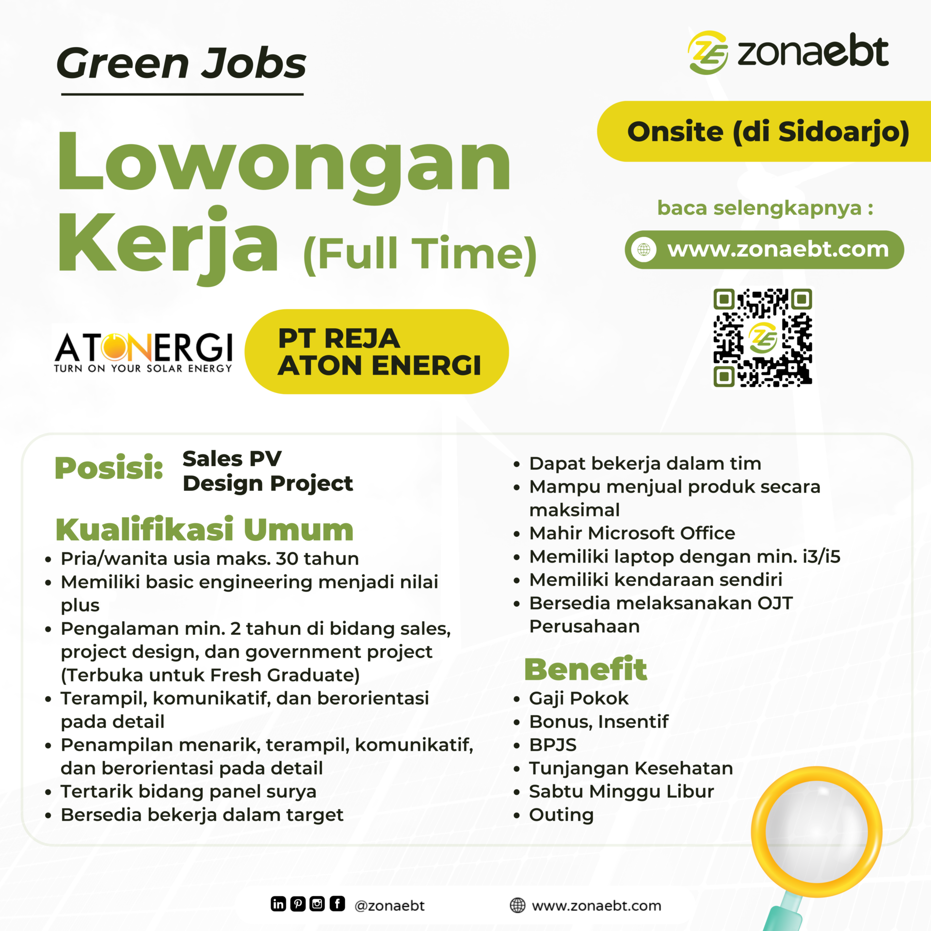 Post Sales PV Design Project green jobs zonaebt.com