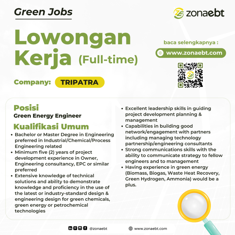 Post Tripatra Green Energy Engineer green jobs zonaebt.com