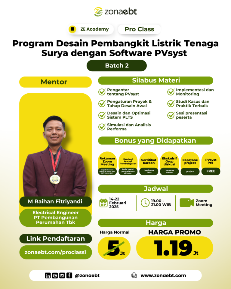 Program Desain Pembangkit Listrik Tenaga Surya dengan Software PVsyst Batch 2