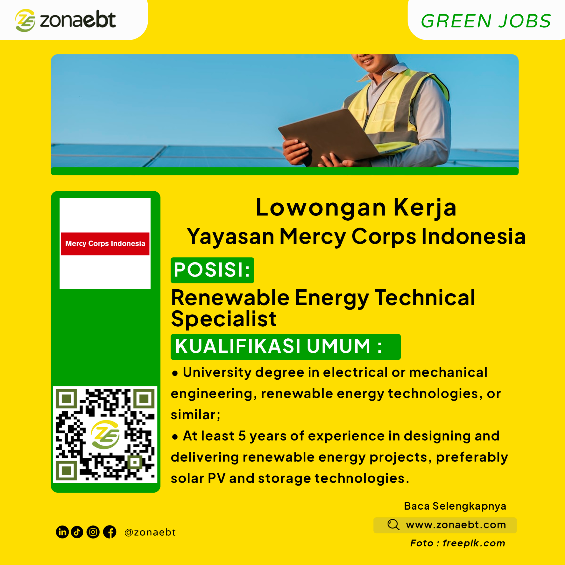 Renewable Energy Technical SpecialistGreen Jobs zonaebt.com