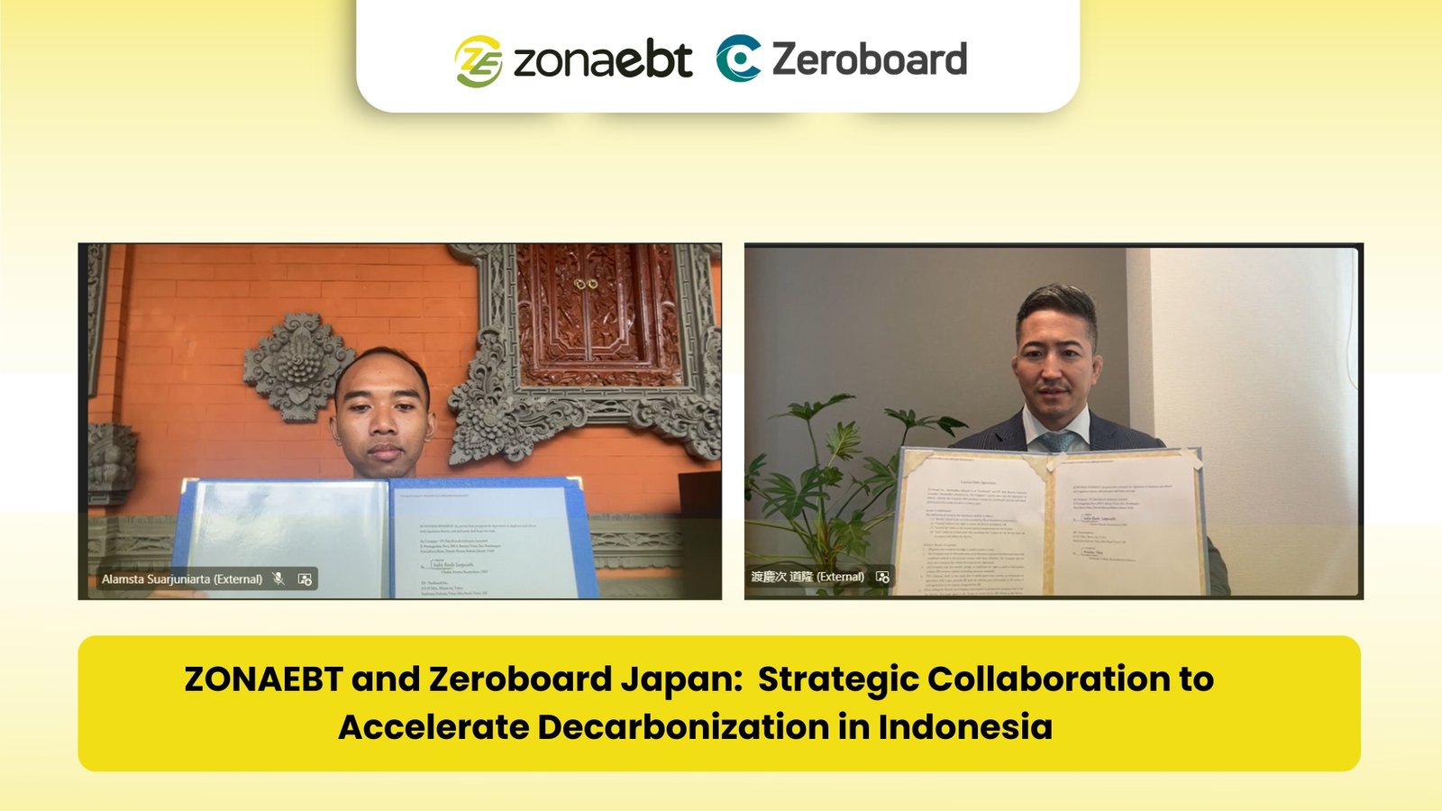 Signing of the work agreement for ZonaGHG by Zeroboard Inc. and ZonaEBT  Zonaebt.com