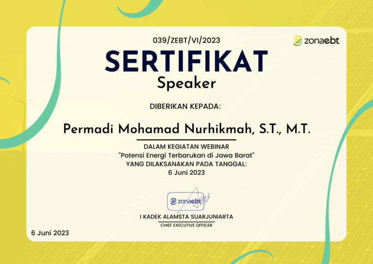 Sertifikat Speaker