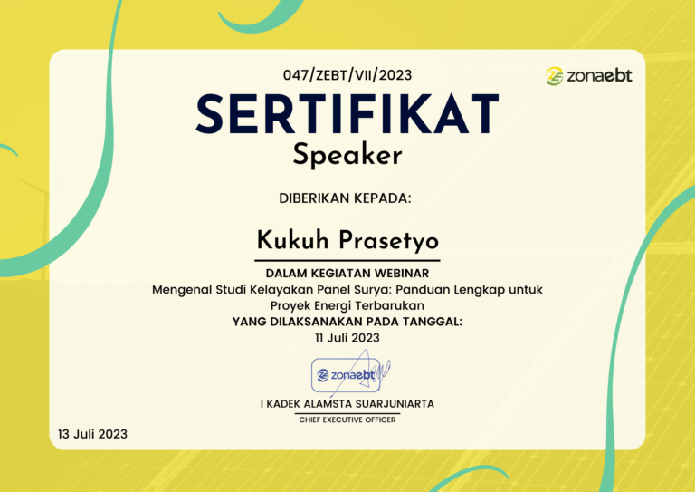 Sertifikat Speaker