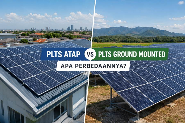 PLTS Atap vs PLTS Ground Mounted, Apa Perbedaannya? zonaebt.com