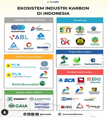 Image of Categorization of Companies and Government Institutions in the Carbon Industry Ecosystem in Indonesia
