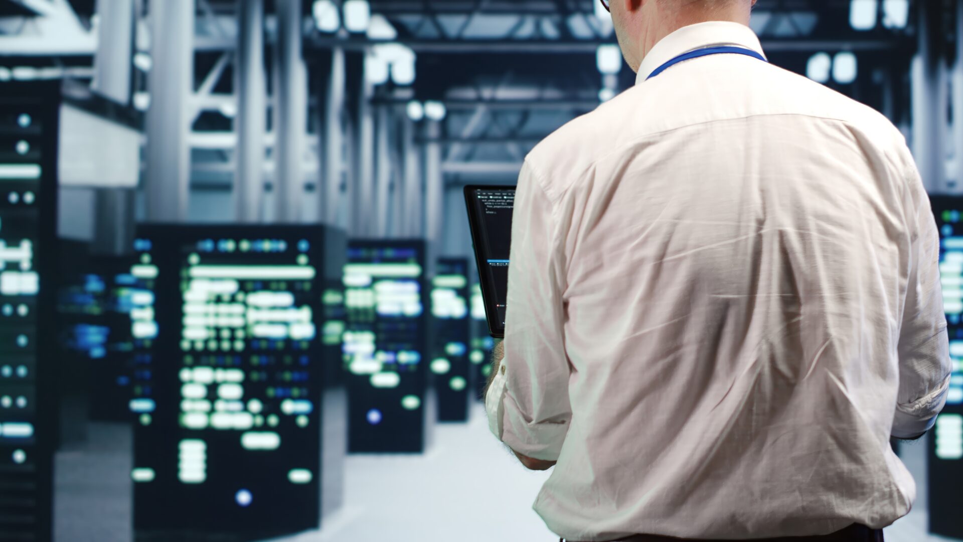 Ilustrasi pengoperasian data center AI
